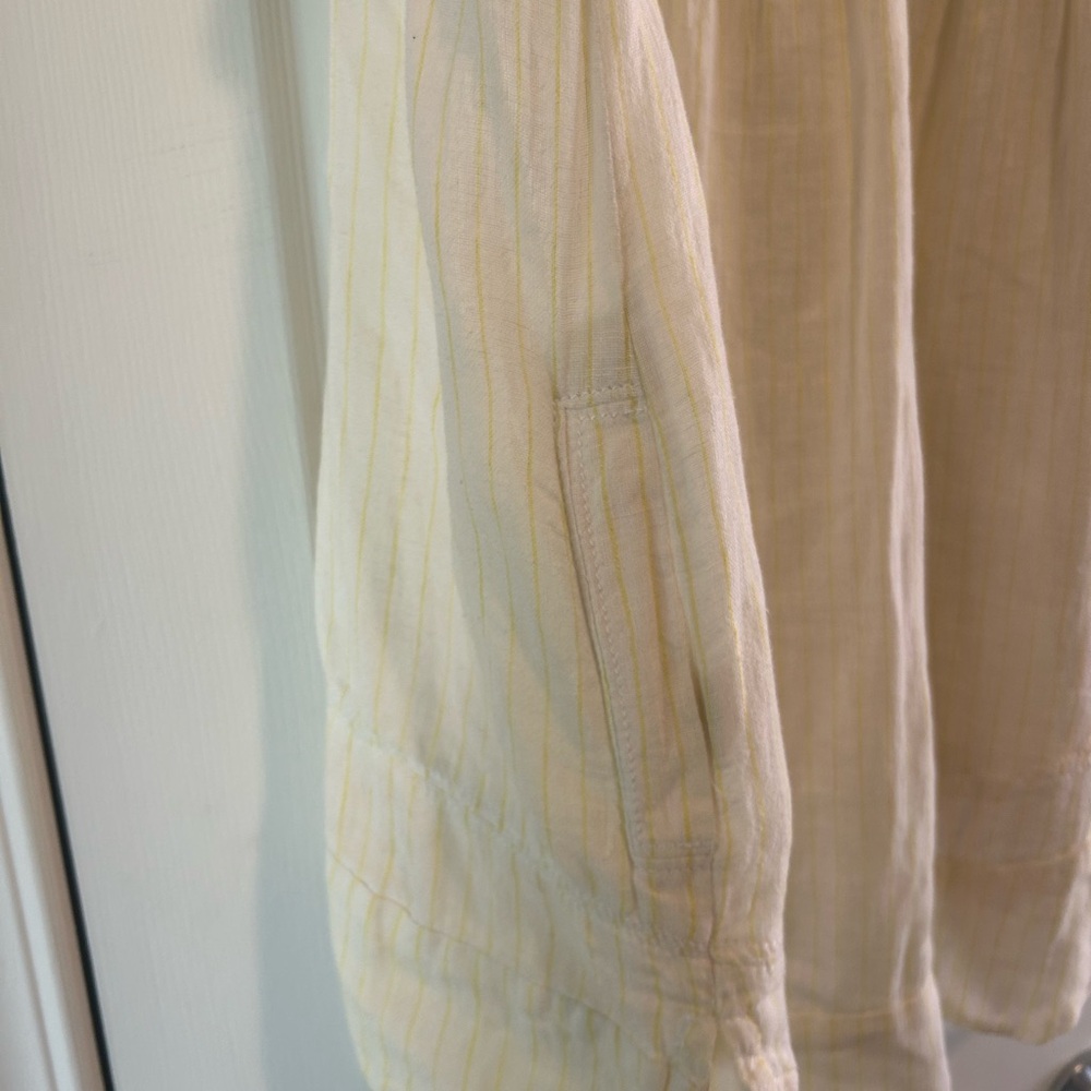 Free People linen button-up hooded top - Picture 8 of 9